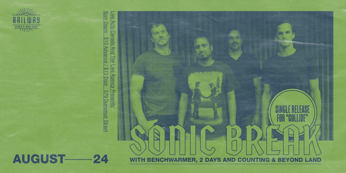 Event image for SONIC BREAK RELEASE SHOW FOR "COLLIDE" // RAILWAY STAGE & BEER CAFÉ