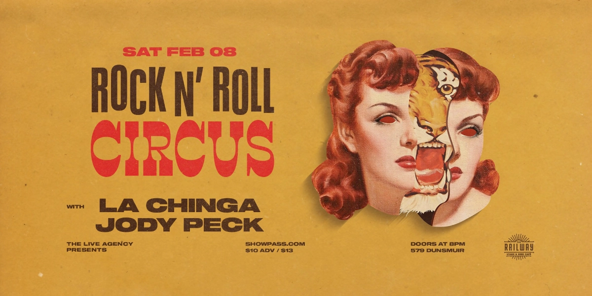 Event image for ROCK N' ROLL CIRCUS "ALBUM RELEASE" + GUESTS // RAILWAY STAGE & BEER CAFÉ