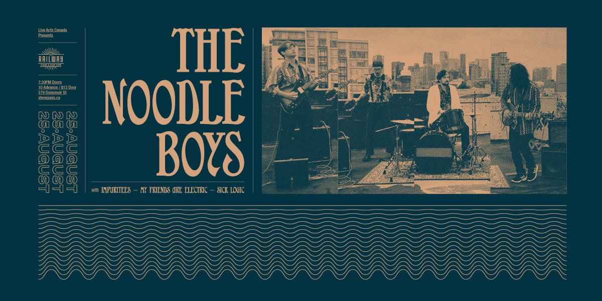 Event image for THE NOODLE BOYS + GUESTS // RAILWAY STAGE & BEER CAFÉ