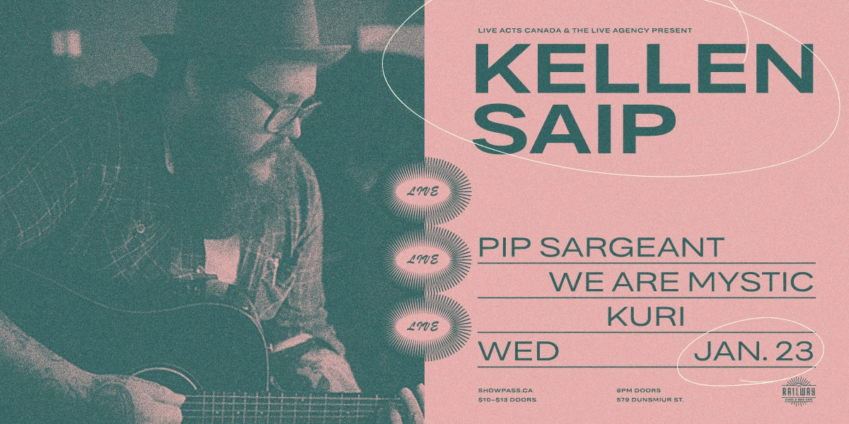 Event image for KELLEN SAIP + GUESTS // RAILWAY STAGE & BEER CAFÉ