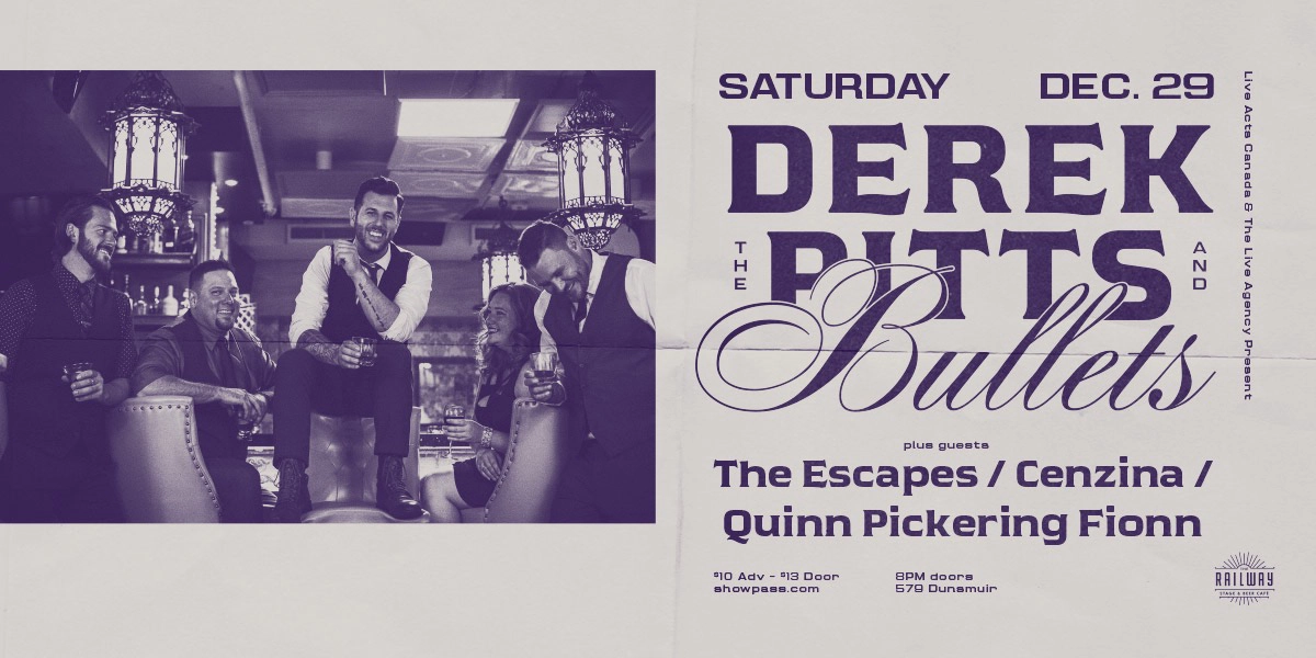 Event image for DEREK PITTS AND THE BULLETS + GUESTS // RAILWAY STAGE & BEER CAFÉ