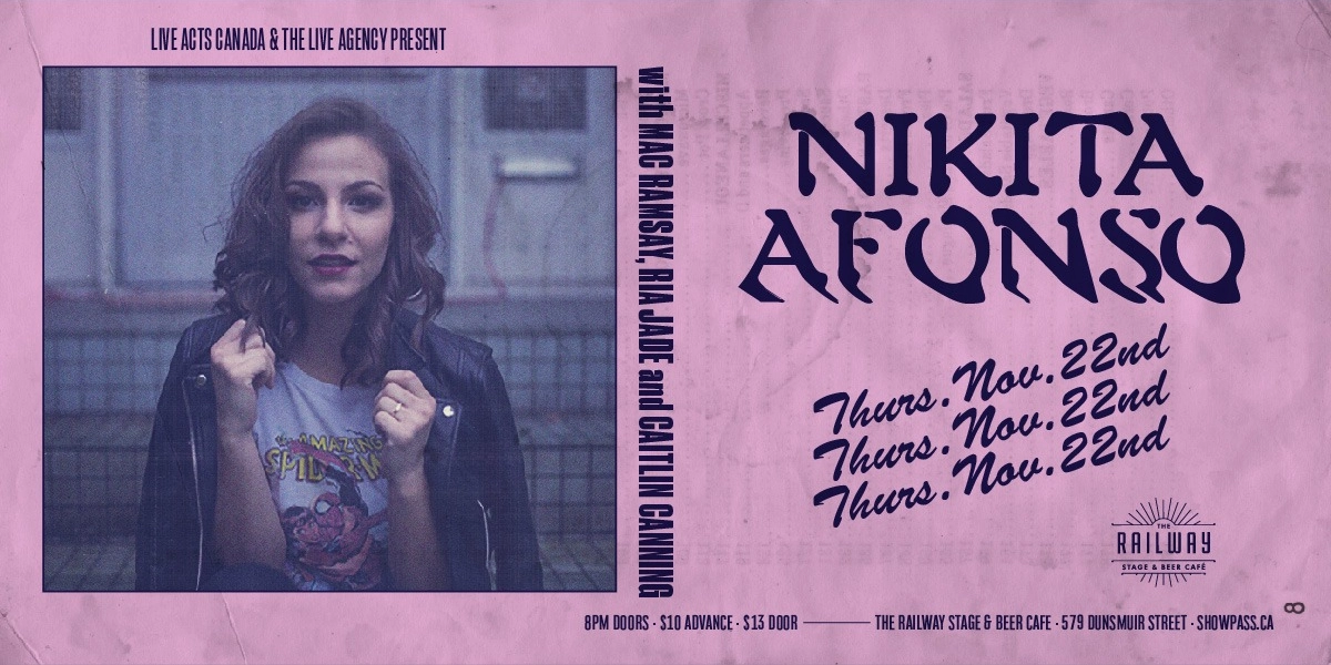 Event image for NIKITA AFONSO + GUESTS // THE RAILWAY STAGE & BEER CAFÉ