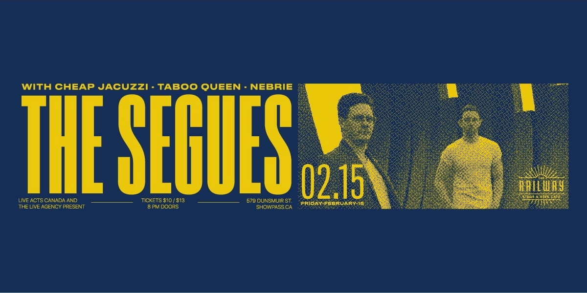 Event image for THE SEGUES + GUESTS // RAILWAY STAGE & BEER CAFÉ