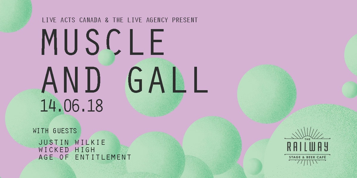 Event image for MUSCLE AND GALL + GUESTS // THE RAILWAY STAGE & BEER CAFE