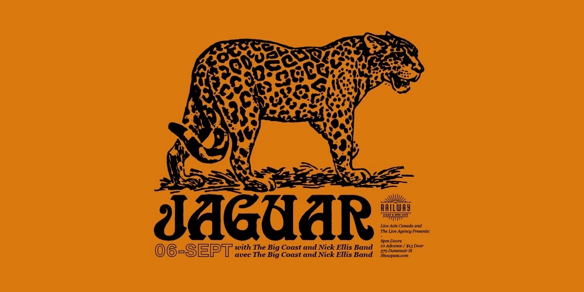 Event image for JAGUAR + GUESTS // RAILWAY STAGE & BEER CAFÉ