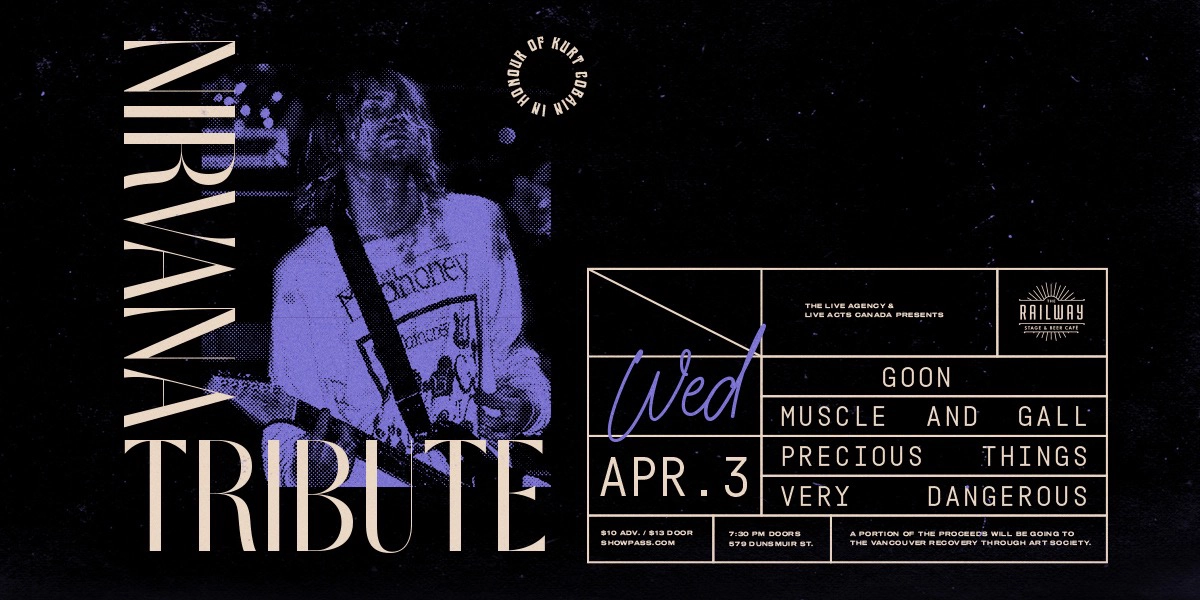 Event image for TRIBUTE TO NIRVANA NIGHT // RAILWAY STAGE & BEER CAFÉ