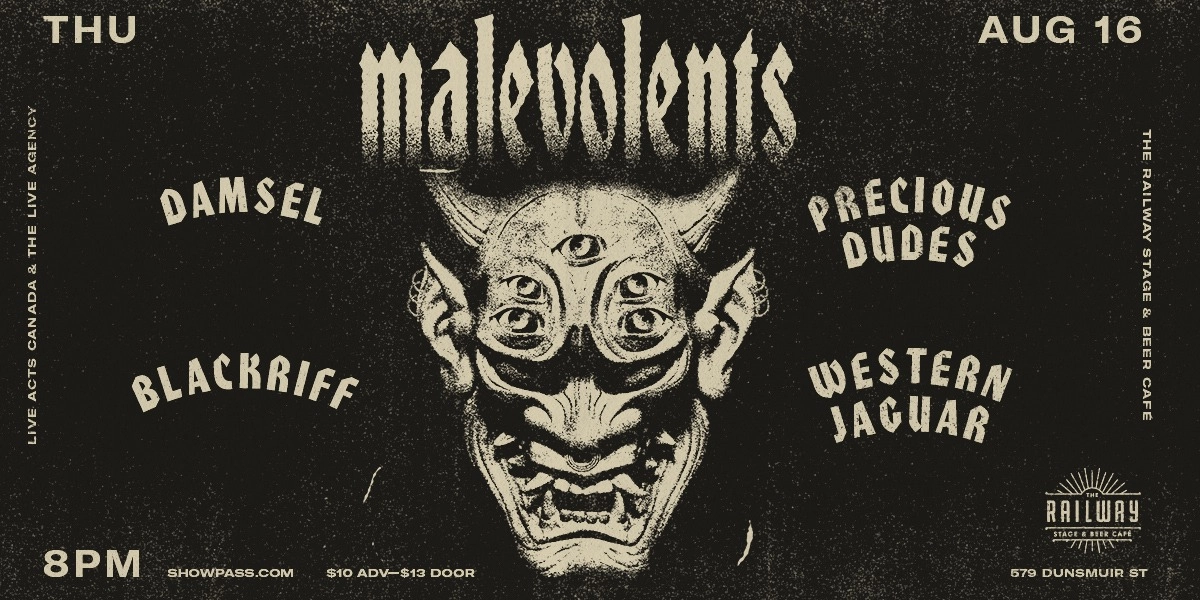 Event image for MALEVOLENTS + GUESTS // THE RAILWAY STAGE & BEER CAFÉ