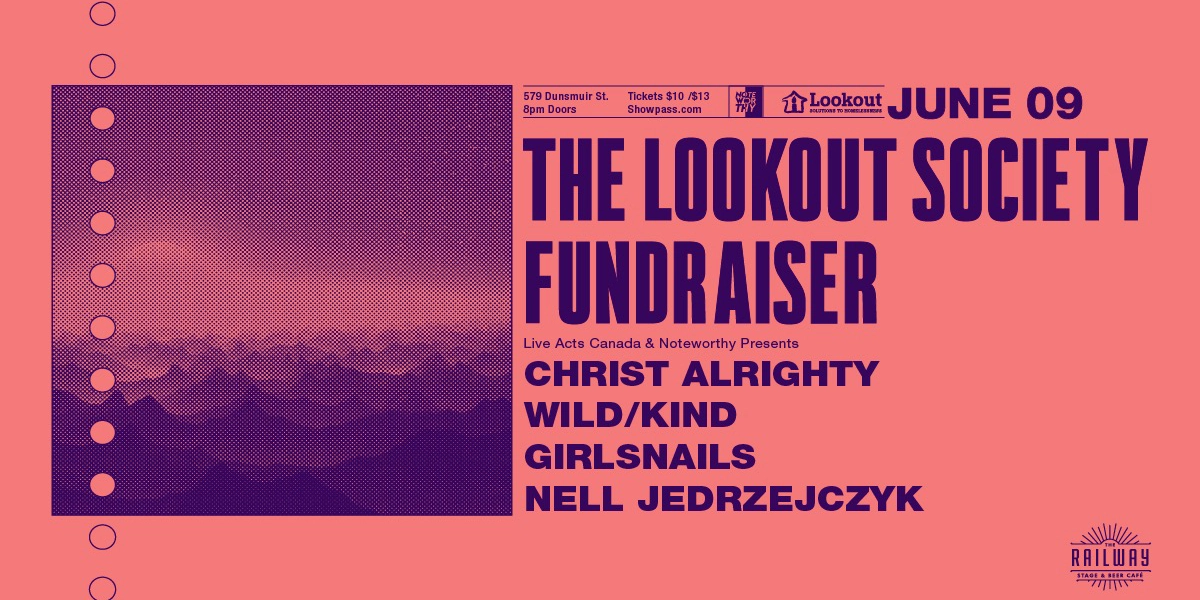 Event image for THE LOOKOUT SOCIETY FUNDRAISER // RAILWAY STAGE & BEER CAFÉ