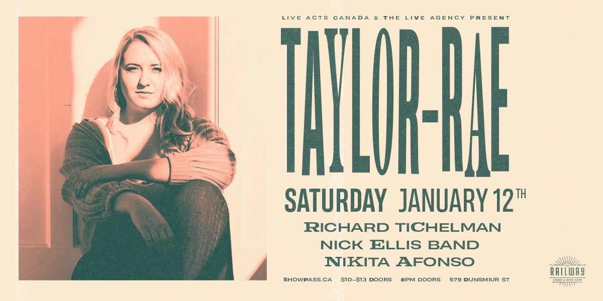 Event image for TAYLOR-RAE + GUESTS // RAILWAY STAGE & BEER CAFÉ