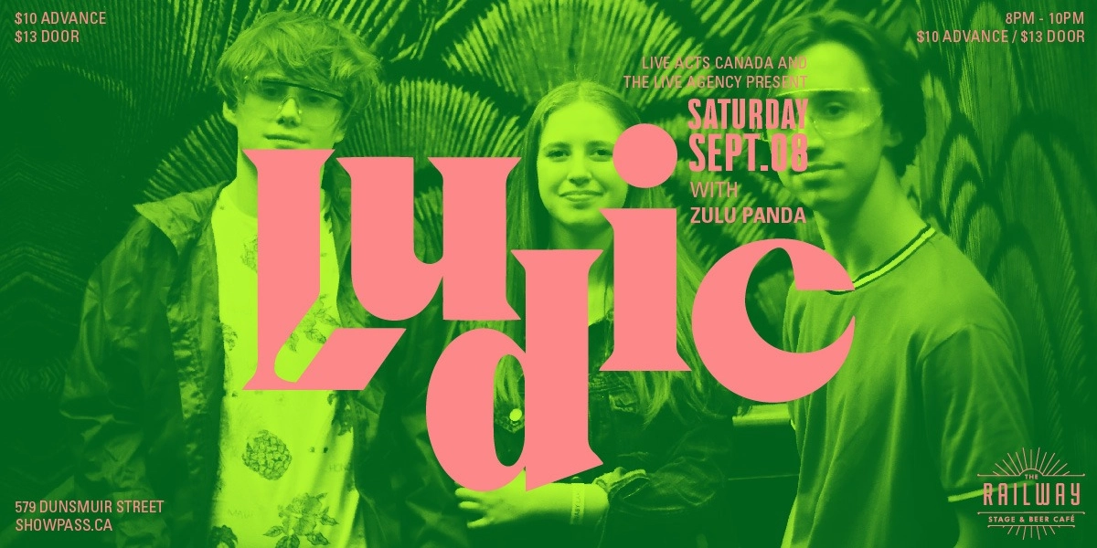 Event image for LUDIC + ZULU PANDA // THE RAILWAY STAGE & BEER CAFÉ