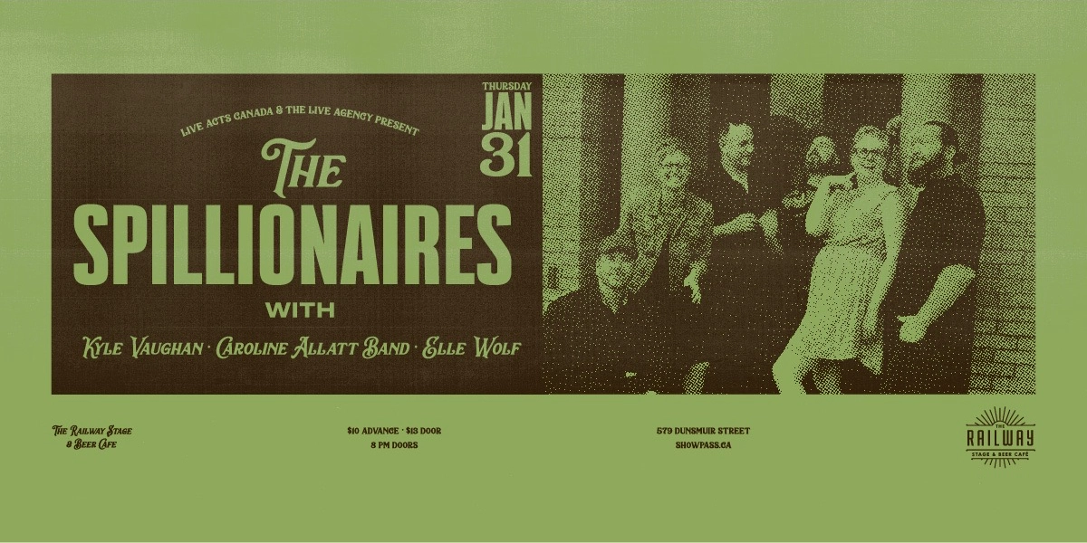 Event image for THE SPILLIONAIRES + GUESTS // RAILWAY STAGE & BEER CAFÉ