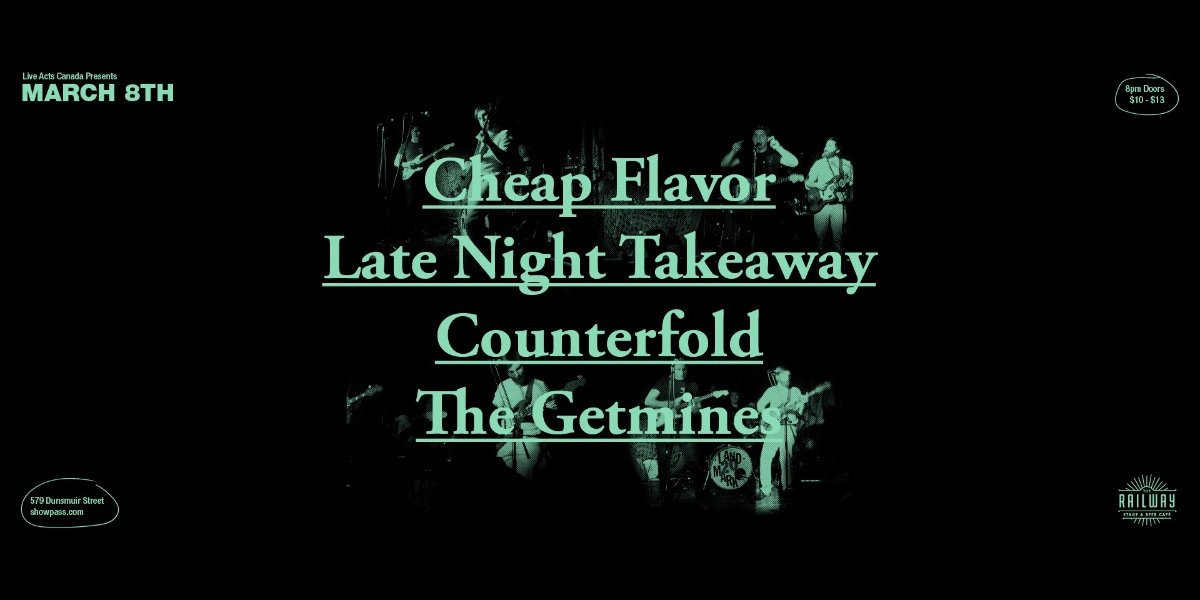 Event image for CHEAP FLAVOR + GUESTS // RAILWAY STAGE & BEER CAFÉ
