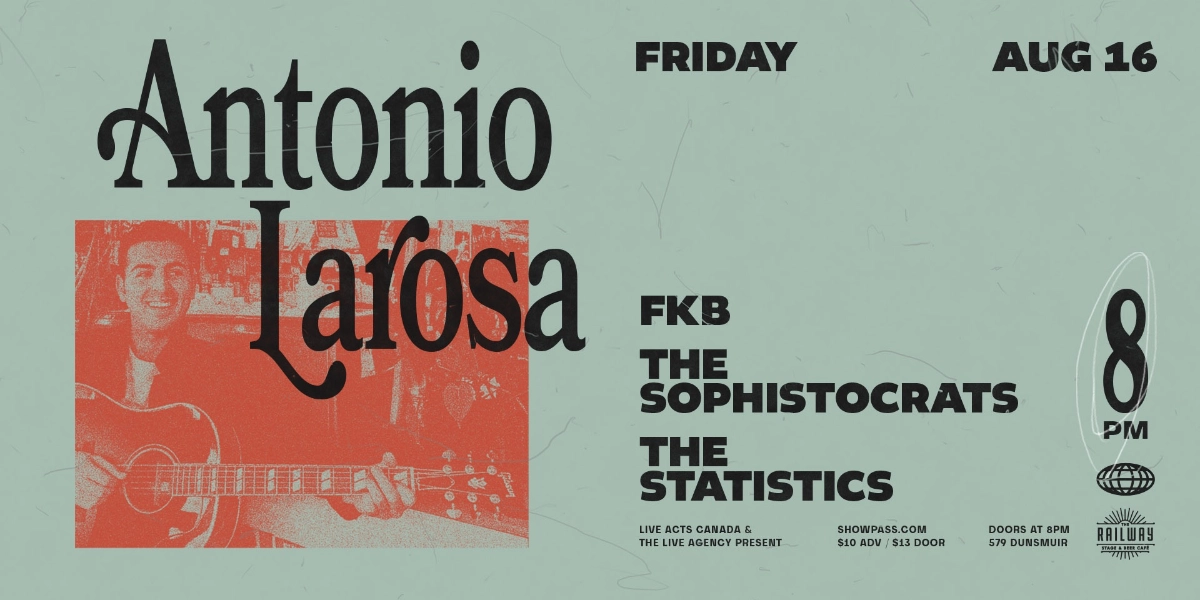 Event image for ANTONIO LAROSA + GUESTS // RAILWAY STAGE & BEER CAFÉ