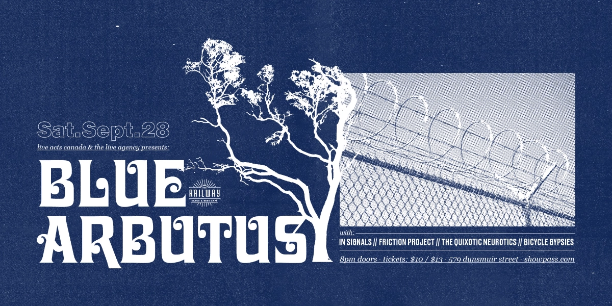 Event image for BLUE ARBUTUS + GUESTS // RAILWAY STAGE & BEER CAFÉ
