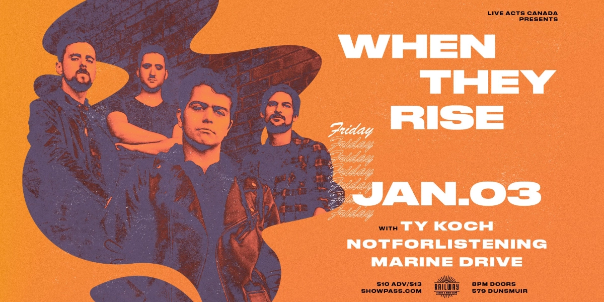 Event image for WHEN THEY RISE + GUESTS // RAILWAY STAGE & BEER CAFÉ