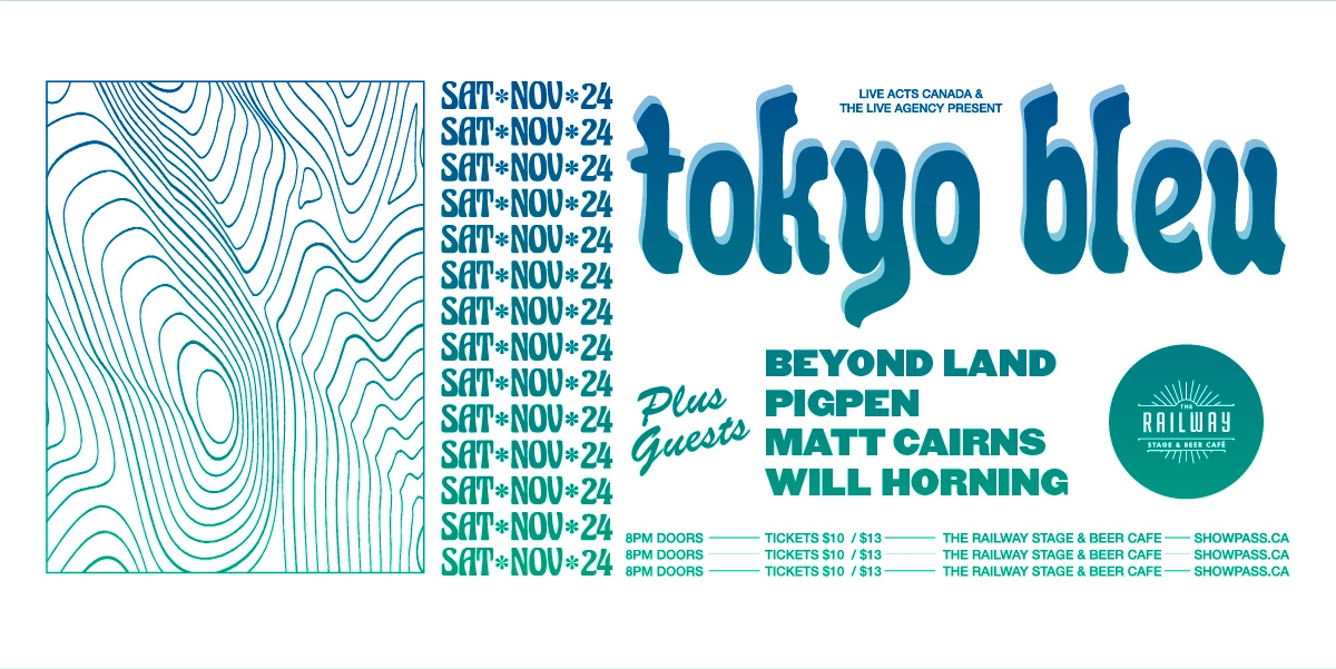 Event image for TOKYO BLEU + GUESTS // THE RAILWAY STAGE & BEER CAFÉ