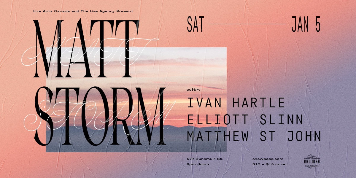 Event image for MATT STORM + GUESTS // RAILWAY STAGE & BEER CAFÉ