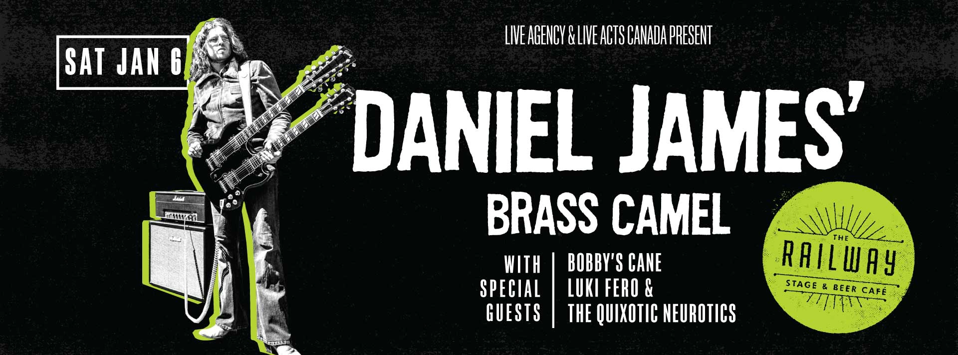 Event image for DANIEL JAMES + GUESTS // THE RAILWAY STAGE & BEER CAFÉ