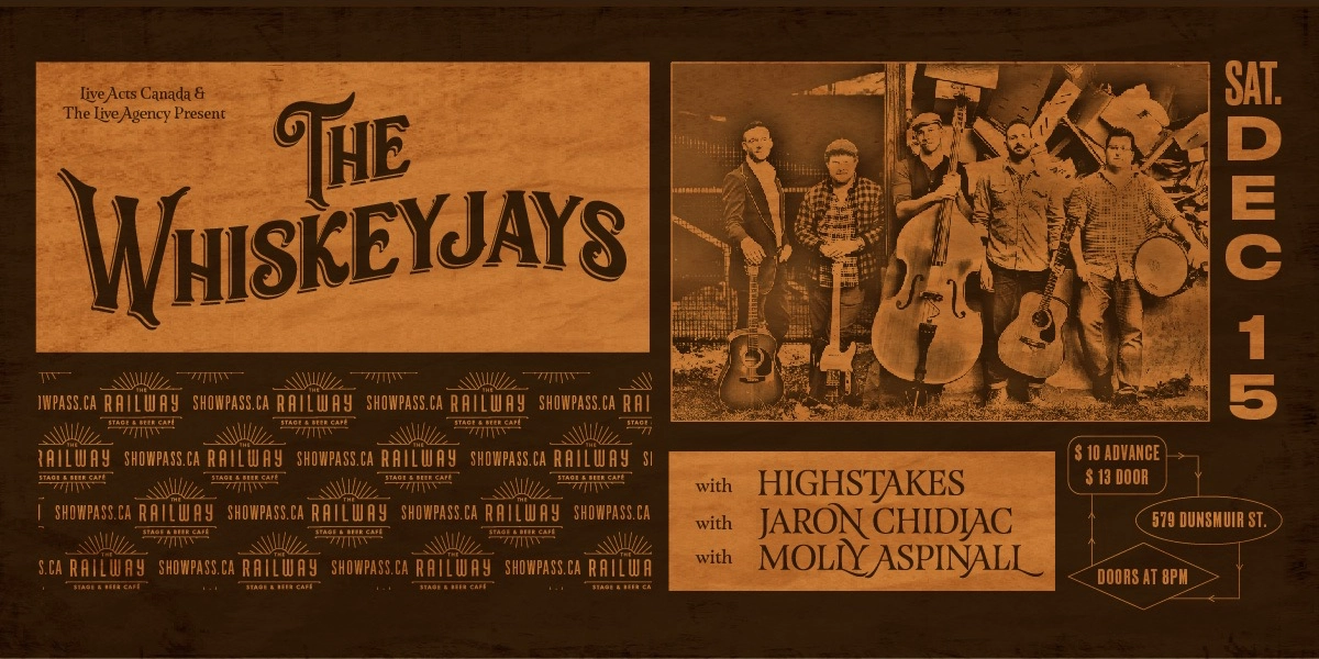 Event image for THE WHISKEYJAYS + GUESTS // RAILWAY STAGE & BEER CAFÉ