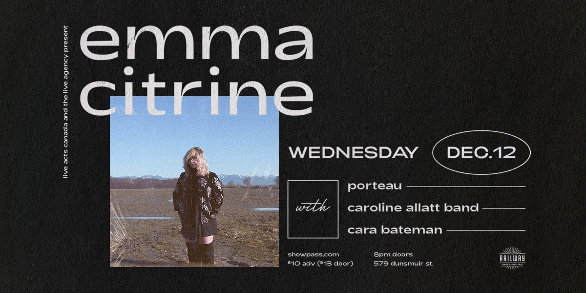 Event image for EMMA CITRINE + GUESTS // RAILWAY STAGE & BEER CAFÉ