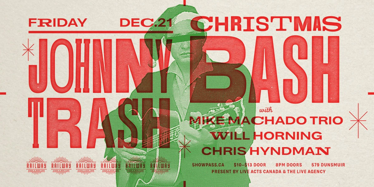 Event image for JOHNNY TRASH XMAS BASH // RAILWAY STAGE & BEER CAFÉ