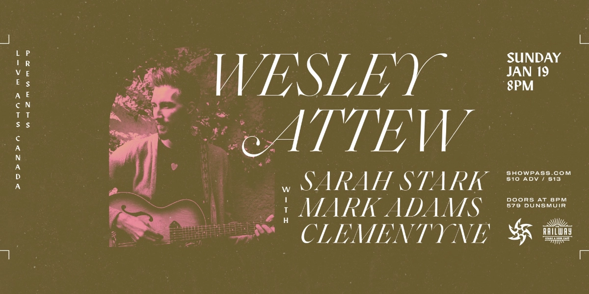 Event image for WESLEY ATTEW + GUESTS // RAILWAY STAGE & BEER CAFÉ