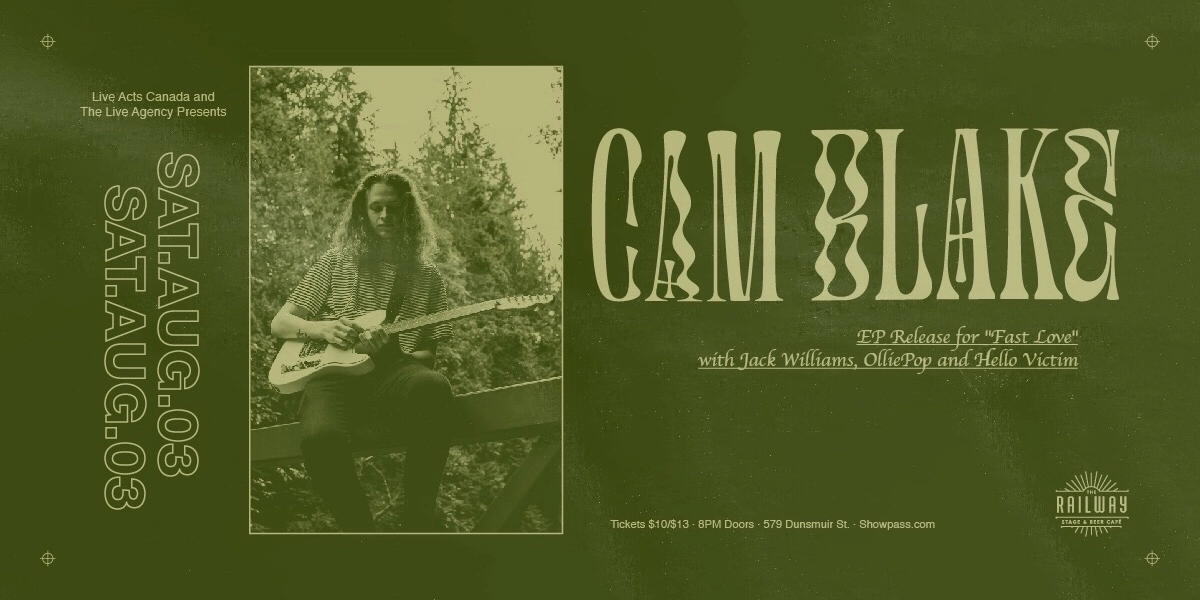 Event image for CAM BLAKE + GUESTS // RAILWAY STAGE & BEER CAFÉ