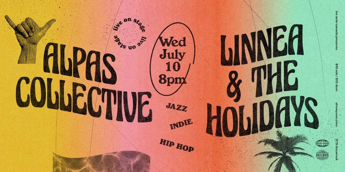 Event image for ALPAS COLLECTIVE WITH LINNEA AND THE HOLIDAYS// RAILWAY STAGE & BEER CAFÉ