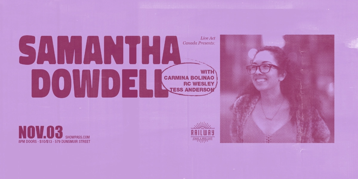 Event image for SAMANTHA DOWDELL + GUESTS // RAILWAY STAGE & BEER CAFÉ