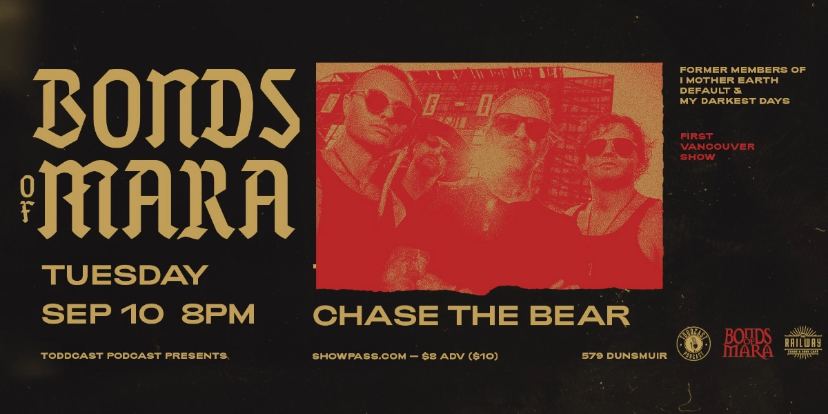 Event image for TODDCAST PODCAST BONDS OF MARA + GUESTS // RAILWAY STAGE & BEER CAFÉ