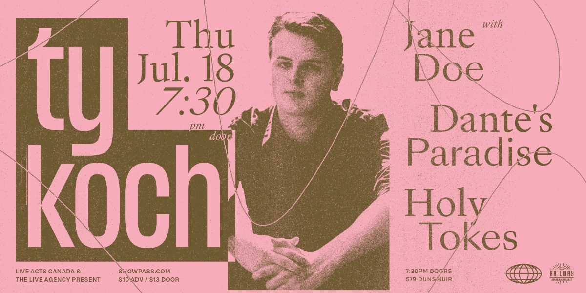 Event image for TY KOCH + GUESTS // RAILWAY STAGE & BEER CAFÉ