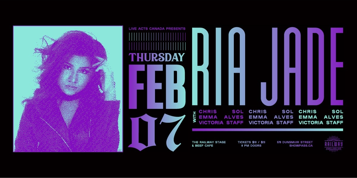 Event image for RIA JADE MUSIC VIDEO RELEASE SHOW // RAILWAY STAGE & BEER CAFÉ