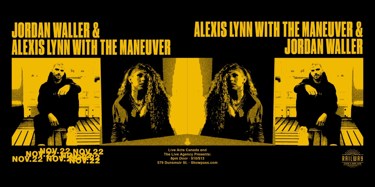 Event image for JORDAN WALLER + ALEXIS LYNN WITH THE MANEUVER // RAILWAY STAGE & BEER CAFÉ