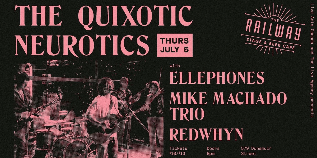 Event image for THE QUIXOTIC NEUROTICS + GUESTS // THE RAILWAY STAGE & BEER CAFÉ