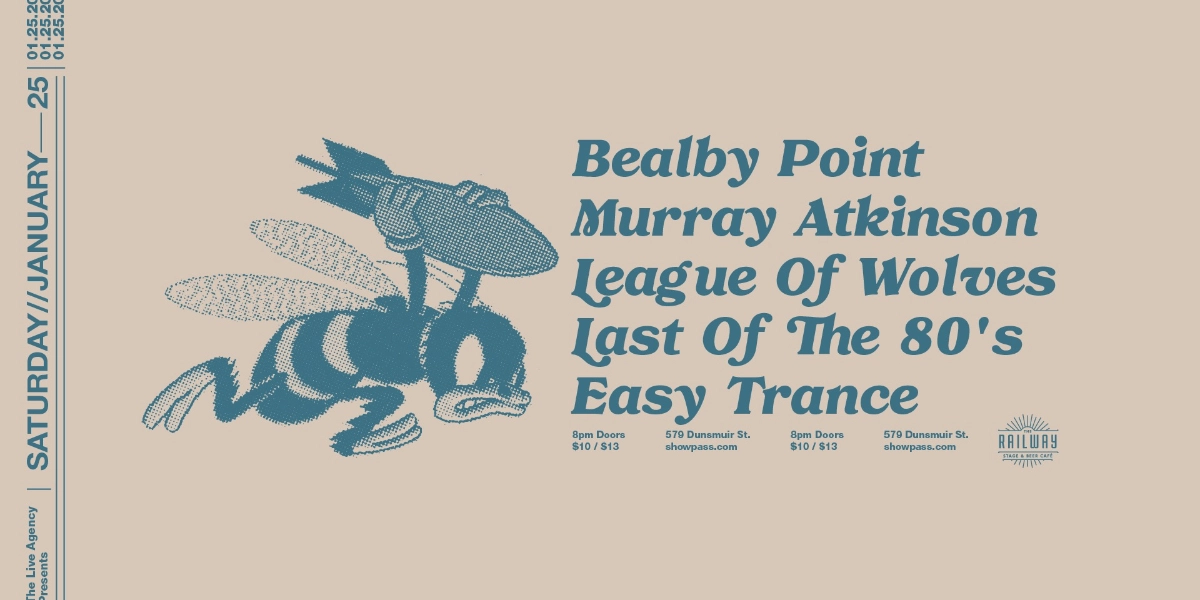Event image for BEALBY POINT + GUESTS // RAILWAY STAGE & BEER CAFÉ