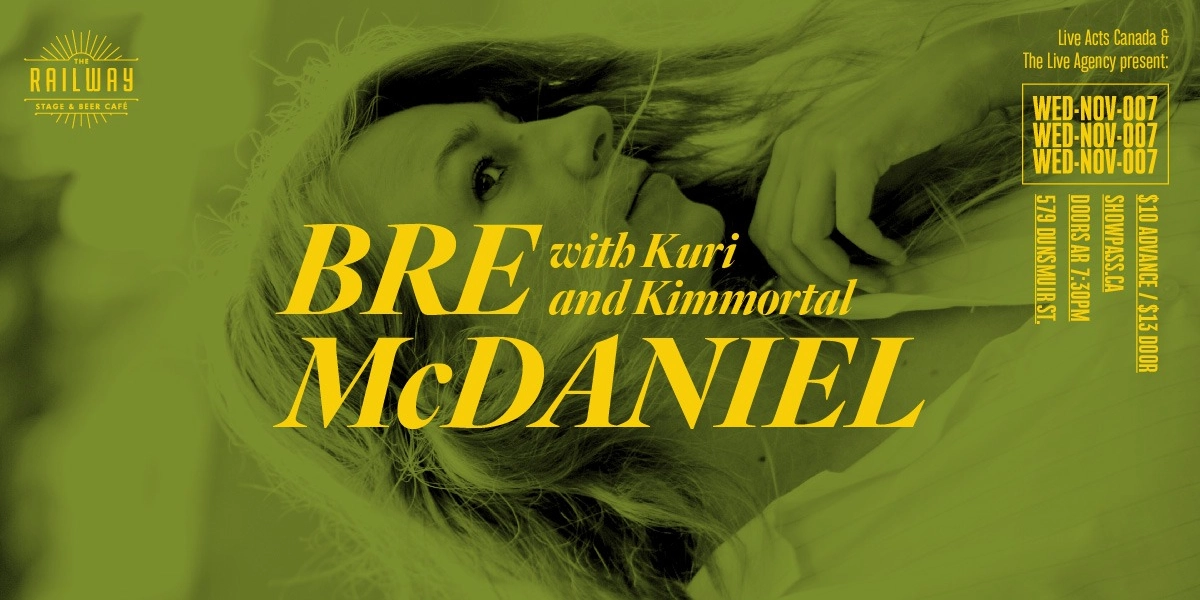 Event image for BRE MCDANIEL + GUESTS // THE RAILWAY STAGE & BEER CAFÉ