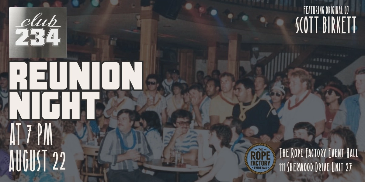 Event image for Club 234 Reunion Night Retro Dance Party