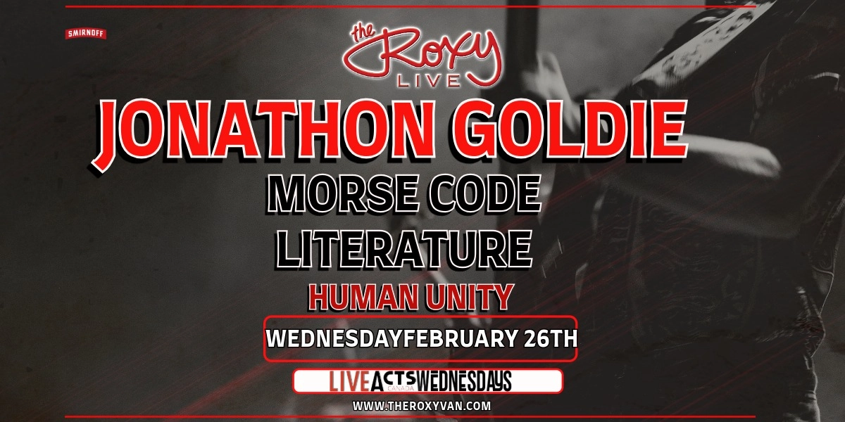 Event image for JONATHON GOLDIE / MORSE CODE LITERATURE / HUMAN UNITY