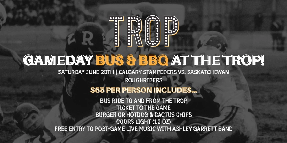 Event image for Stamps Gameday Bus & BBQ at The Trop!