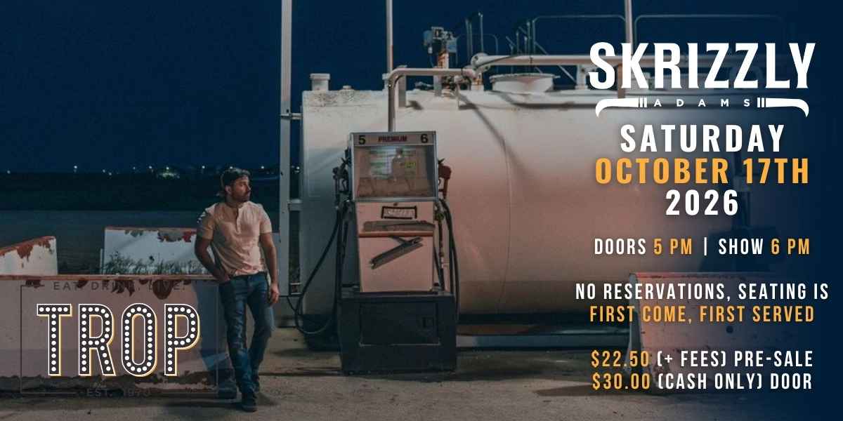 Event image for Skrizzly Adams LIVE at The Trop!