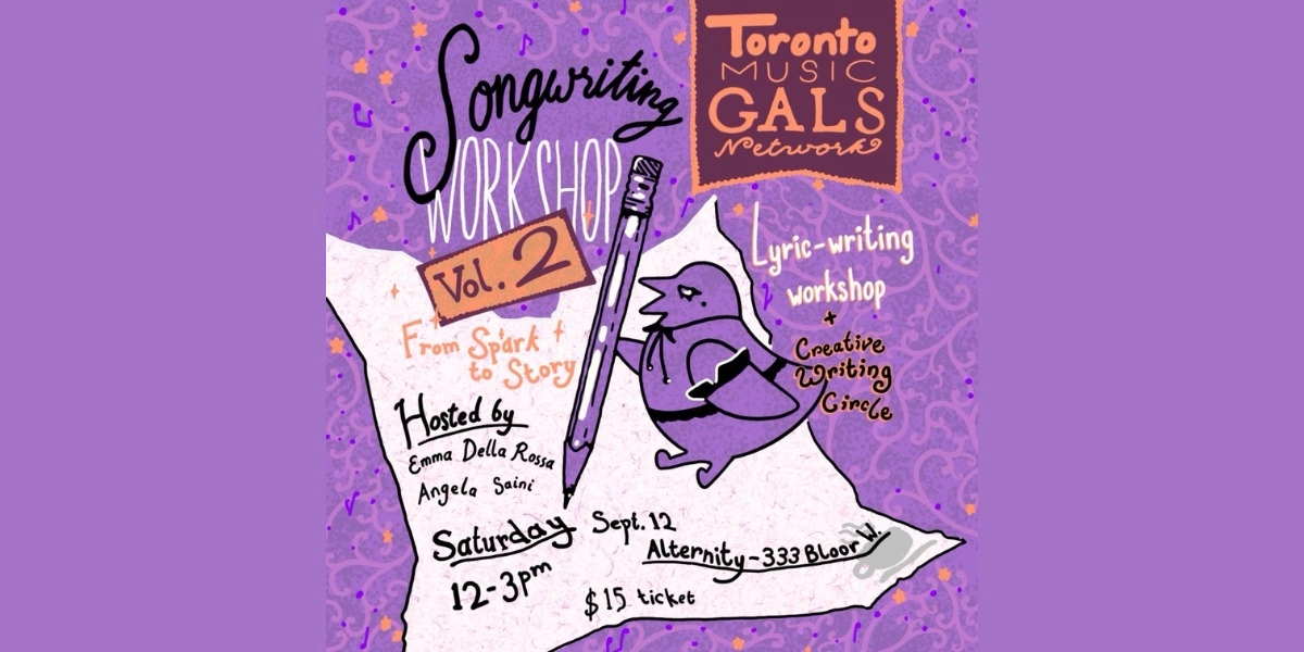 Event image for Toronto Music Gals Network: Songwriting Workshop Vol. 2