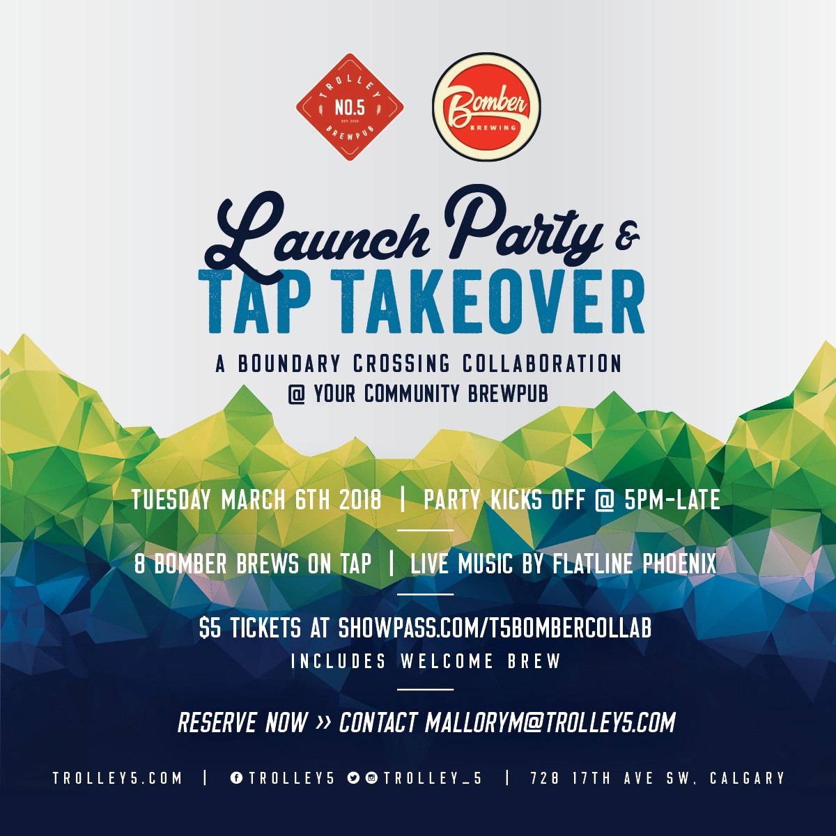 Event image for Trolley 5 + Bomber Brewing Collab Launch Party