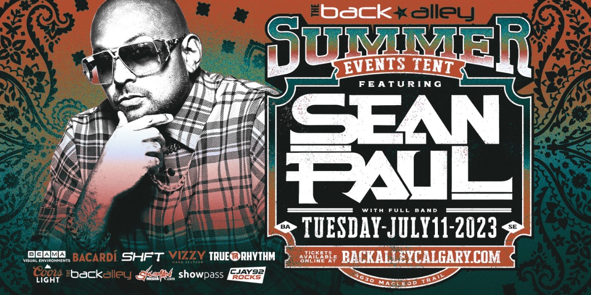 Event image for Sean Paul In Calgary - Back Alley Events Tent