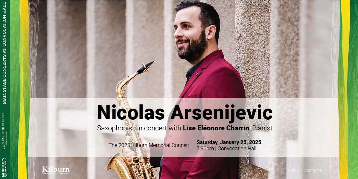 Event image for Nicolas Arsenijevic, Saxophonist, in concert with Lise Eléonore Charrin, Pianist