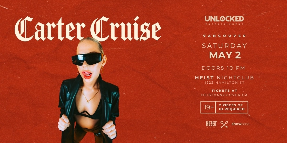 Event image for CARTER CRUISE - FREE W/ RSVP BEFORE 11:30PM