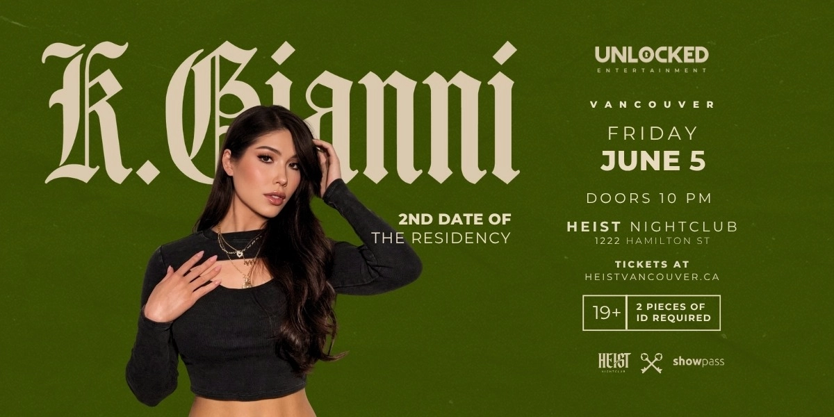 Event image for K. GIANNI - FREE W/ RSVP BEFORE 11:30PM