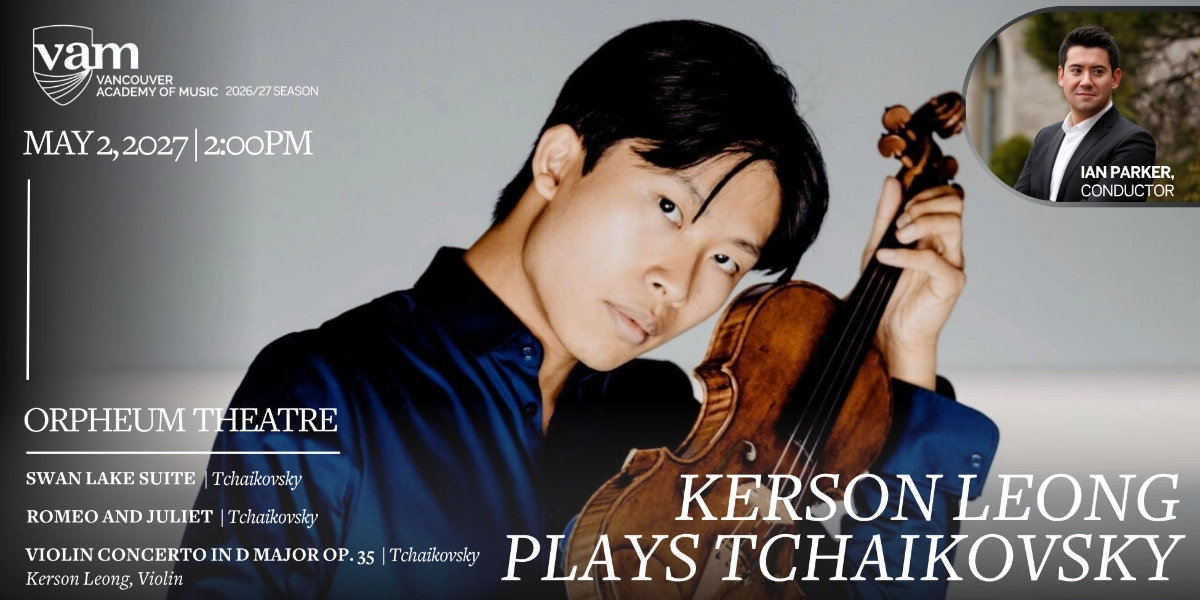 Event image for VAM Symphony Orchestra: Kerson Leong Plays Tchaikovsky