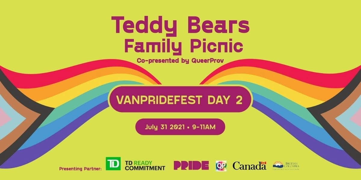 Event image for VanPrideFest presents Teddy Bears Family Picnic, co-presented by QueerProv