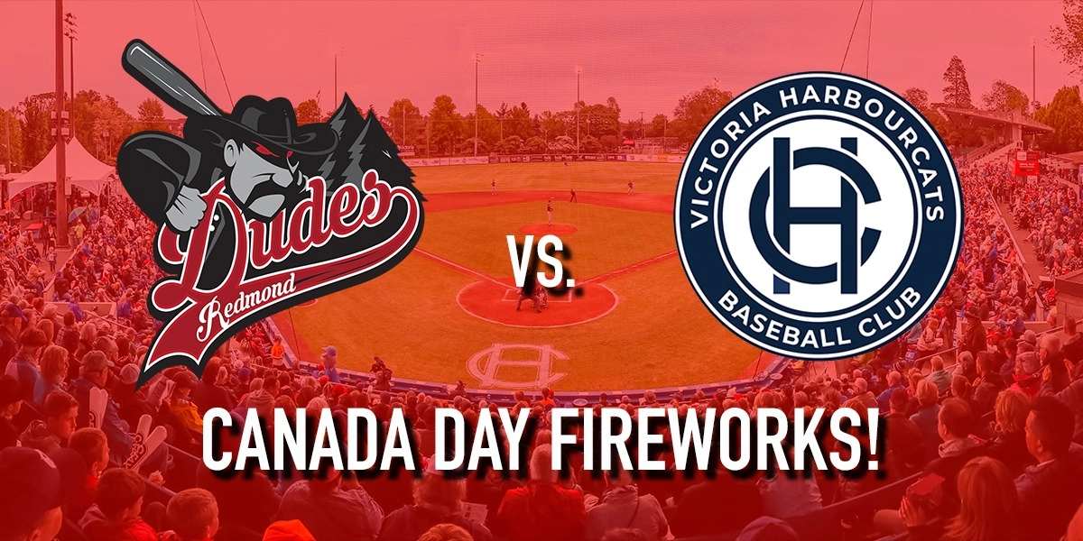 Event image for Redmond Dudes vs. Victoria HarbourCats - CANADA DAY FIREWORKS!