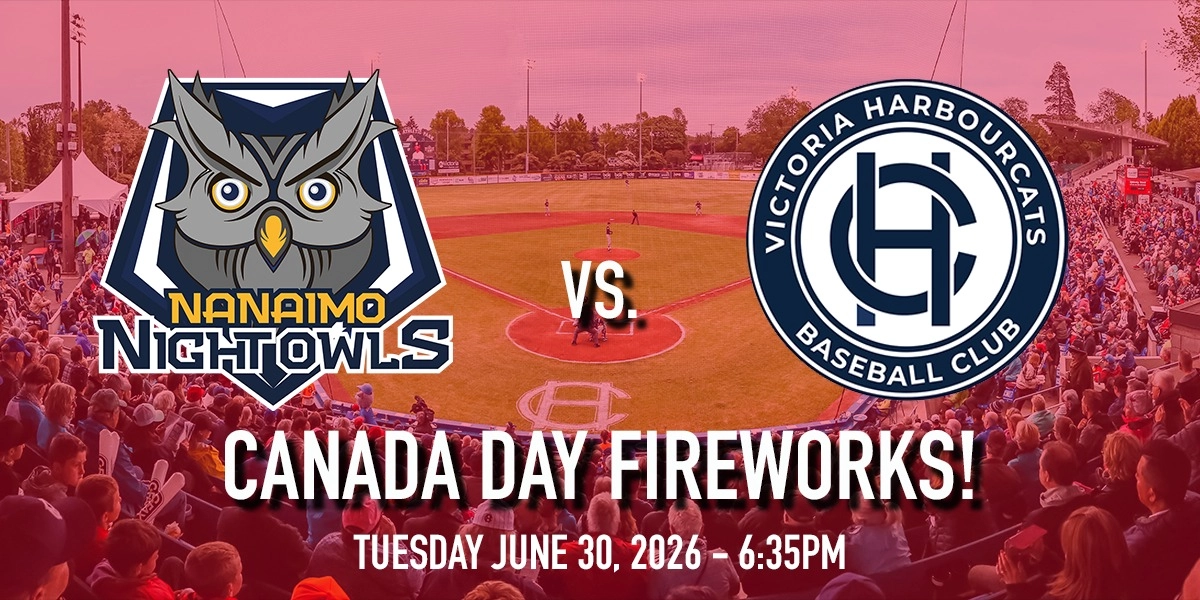 Event image for Nanaimo NightOwls vs. Victoria HarbourCats - CANADA DAY FIREWORKS !